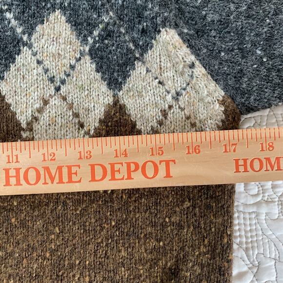 VTG Liz Claiborne Turtleneck Sweater Argyle Cozy Retro 80s-90s Preppy Medium - Picture 12 of 14